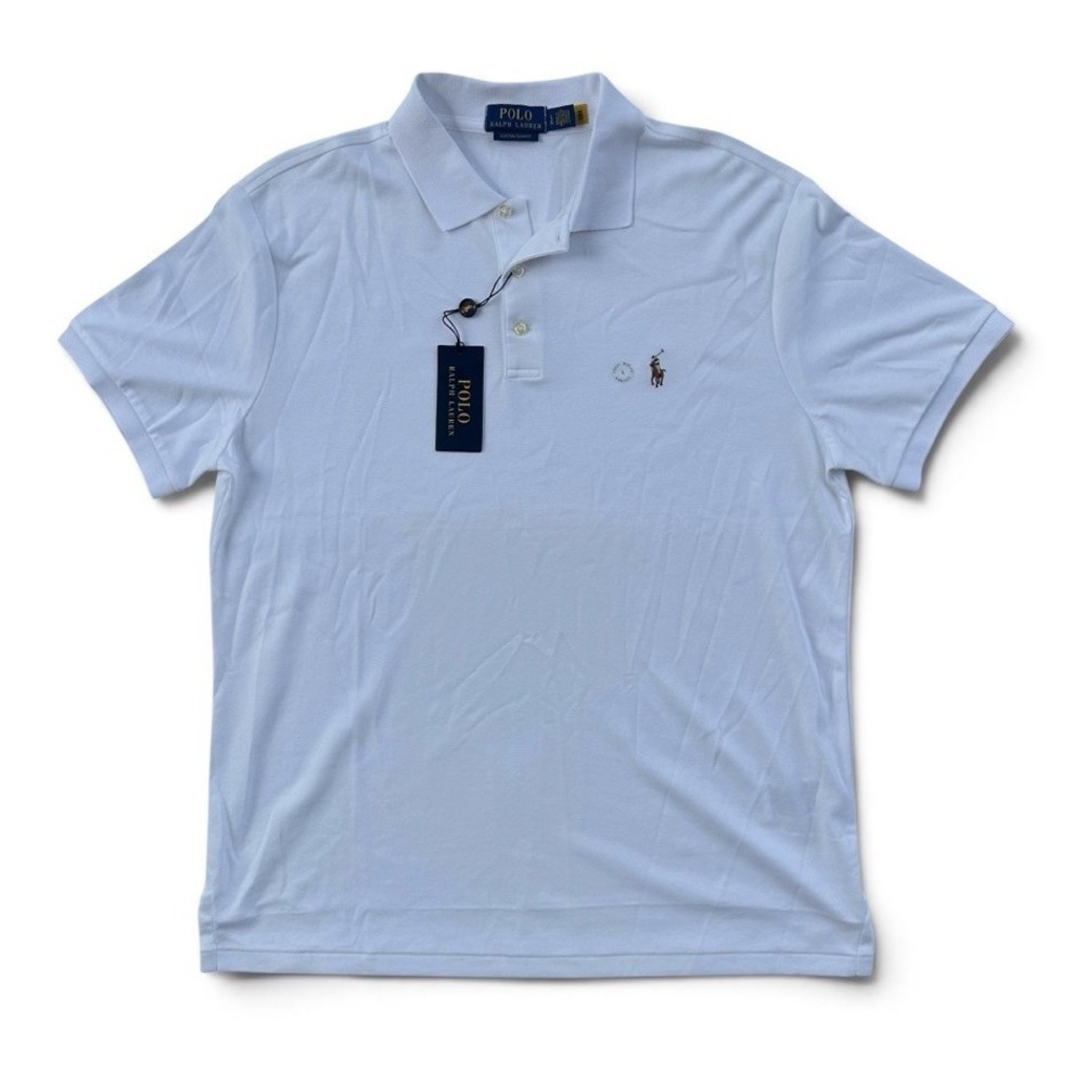Polo Ralph Lauren Polo Shirt Soft Touch Ice White Men's Large L Slim Fit